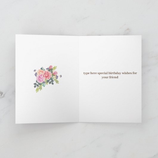 Speciale vogelkaart voor vriend bedankkaart (Binnen)