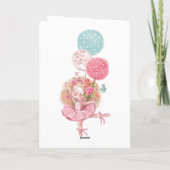 Speciale vogelkaarten voor 5-jarig meisje kaart (Achterkant)