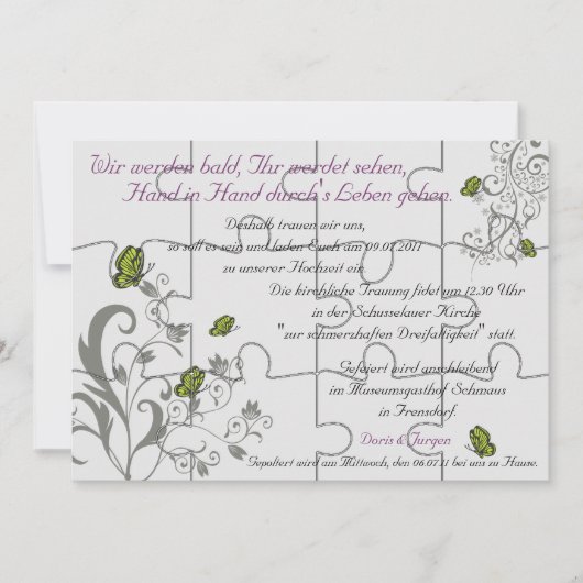 Speciale volgorde "Mock" Puzzle Kaart-12 stuks (Voorkant)