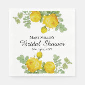 Speciale voorkomen Geel rozenVrijgezellenfeest Servet (Voorkant)