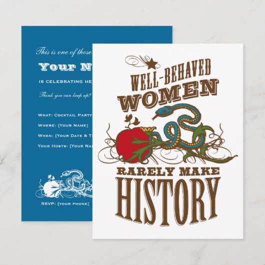 speciale voorval voor wilde vrouwen kaart (Voorkant / Achterkant)