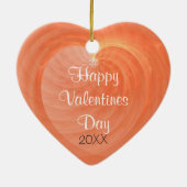 Speciale voorvallen Romantic Ribbed Heart Keepomwi Keramisch Ornament (Achterkant)