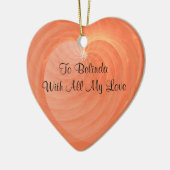 Speciale voorvallen Romantic Ribbed Heart Keepomwi Keramisch Ornament (Links)