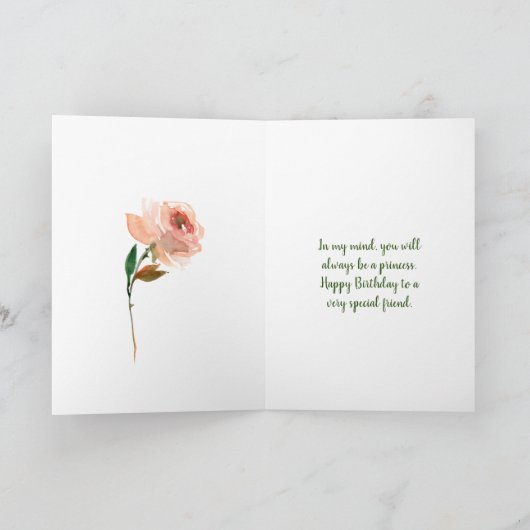 Speciale Vriend Altijd Een Prinses Kaart (Binnen)