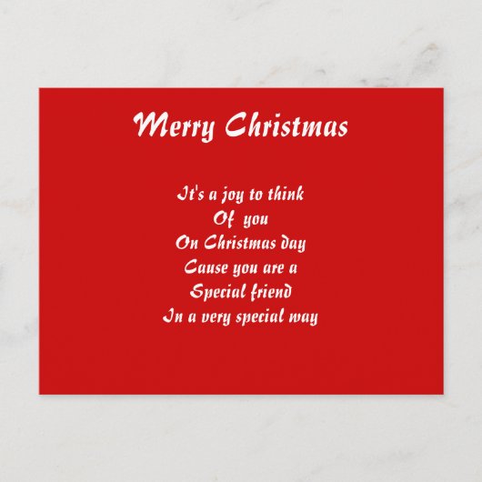 Speciale vriend briefkaarten (Voorkant)