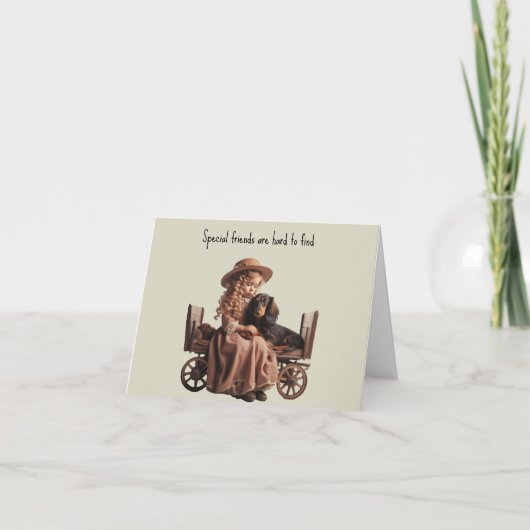 Speciale Vriend Dachshund Kaart (Voorkant)