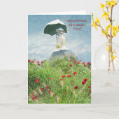 Speciale vriend(in) Iconische parasoldag Kaart (Gele Bloem)