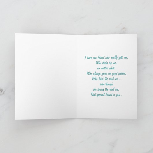 Speciale vriend kaart (Binnen)