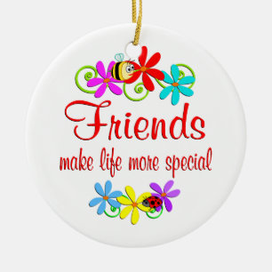 Speciale vriend keramisch ornament