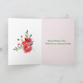 Speciale Vriend Schattige Kat met Hart Valentijnsd Kaart (Binnen)