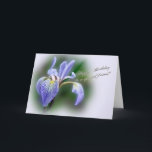 Speciale Vriend Verjaardag Blauwe Vlag Iris Wildfl Kaart<br><div class="desc">Dit is een mooie wilde bloem die groeit in wetland habitats. Het is een wilde iris en perfect voor de verjaardagswens van een speciale vriend.</div>