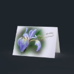 Speciale Vriend Verjaardag Blauwe Vlag Iris Wildfl Kaart<br><div class="desc">Dit is een mooie wilde bloem die groeit in wetland habitats. Het is een wilde iris en perfect voor de verjaardagswens van een speciale vriend.</div>