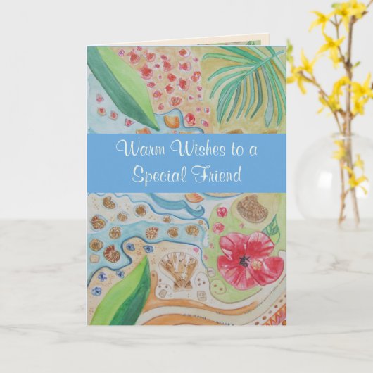 Speciale Vriend Verjaardag Groeten Kaart (Gele Bloem)