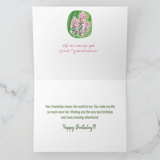 Speciale Vriend Woestijnkwartel Verjaardagskaart Kaart (Binnen)