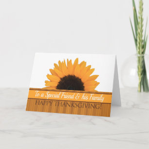 Speciale vriend & zijn familie Thanksgiving Kaart