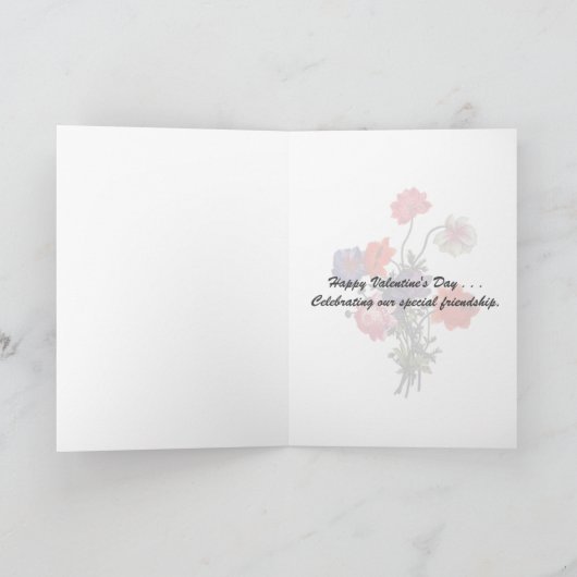 Speciale Vriendelijke Fijne Valentijnsdag Kaart (Binnen)