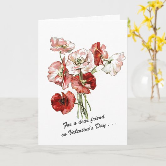 Speciale Vriendelijke Fijne Valentijnsdag Kaart (Gele Bloem)