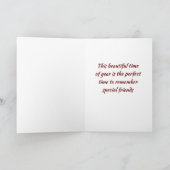 SPECIALE VRIENDEN OP SPECIALE HOLIDAY MERRY CHRIST KAART (Binnen)