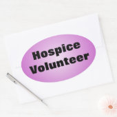 Speciale vrijwilliger voor hospice ovale sticker (Envelop)