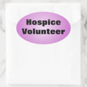 Speciale vrijwilliger voor hospice ovale sticker (Tas)