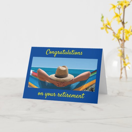 "SPECIALE VROUW RETIRES" KAART (Gele Bloem)