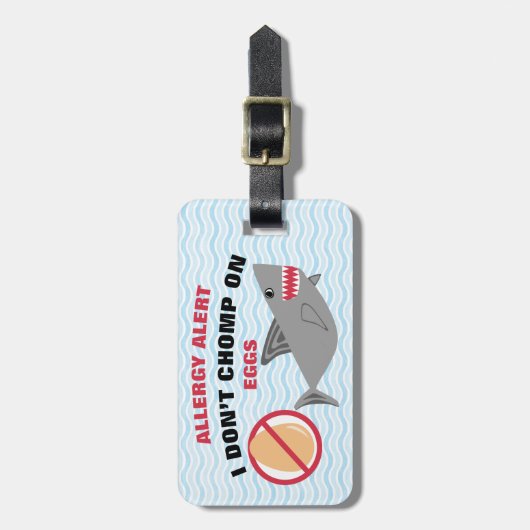 Speciale waarschuwing voor haaieneieren bagagelabel (Voorkant verticaal)