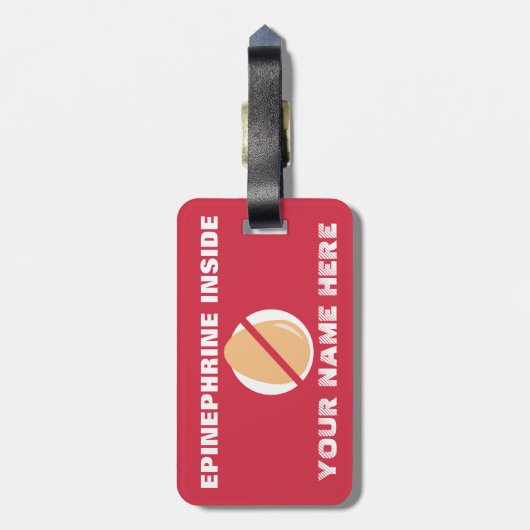 Speciale waarschuwing voor haaieneieren bagagelabel (Achterkant verticaal)