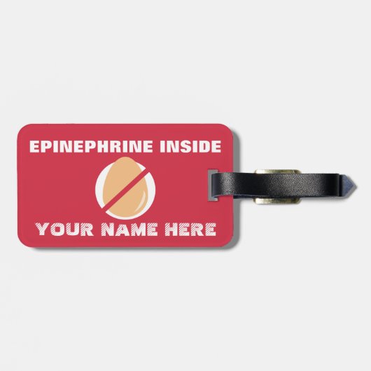 Speciale waarschuwing voor haaieneieren bagagelabel (Achterkant horizontaal)