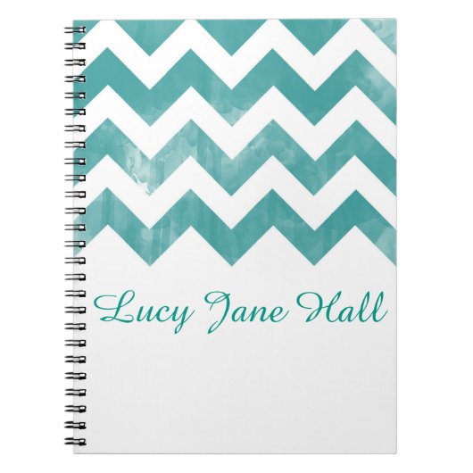 Speciale Waterverf Chevron-laptop Notitieboek (Voorkant)