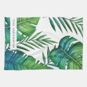 Speciale Waterverf Tropische bladeren Theedoek (Horizontaal)