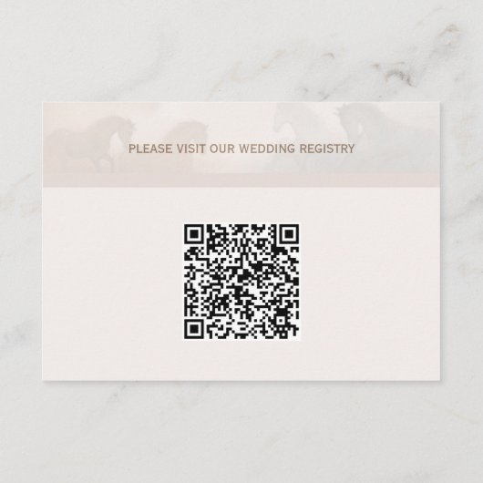 Speciale Wedding QR Code Enclosure Kaart (Achterkant)