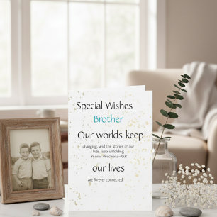 Speciale Wensen Broer – Sentimenteel Goud Spikkel Kaart