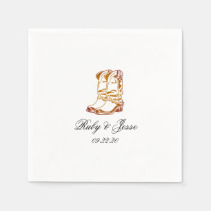 Speciale Westerne donkerbruine bruiloft Servet