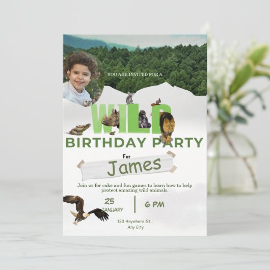 Speciale Wild Adoptie verjaardagsviering Kaart (Staand voorkant)