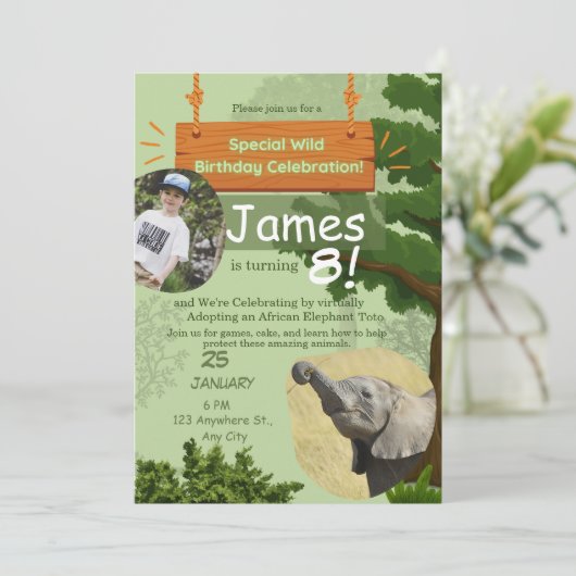 Speciale Wild Adoptie verjaardagsviering Kaart (Staand voorkant)