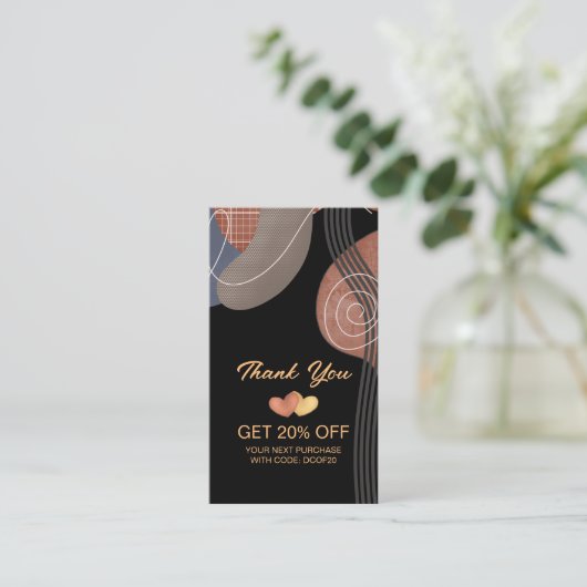 Speciale winkel voor zakelijke Logo Bedankt Kortingskaartje (Staand voorkant)