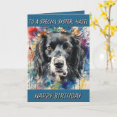 Speciale zus Gepersonaliseerde verjaardagskaart ho Kaart (Gele Bloem)