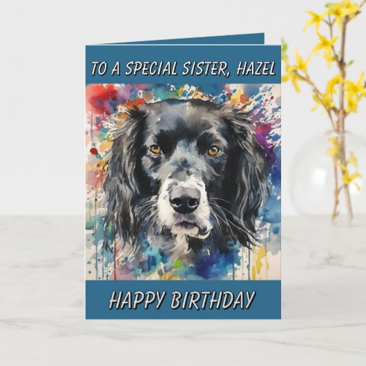 Speciale zus Gepersonaliseerde verjaardagskaart ho Kaart (Gele Bloem)