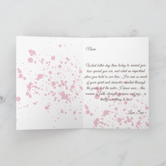 Speciale zuster Birthday Kaart (Binnen)