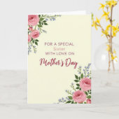 Speciale Zuster Liefde Moederdag Kaart (Gele Bloem)
