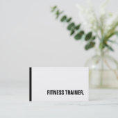Speciale Zwart Wit Fitness Trainer Trendy Visitekaartje (Staand voorkant)