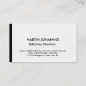 Speciale Zwart Wit Fitness Trainer Trendy Visitekaartje (Achterkant)