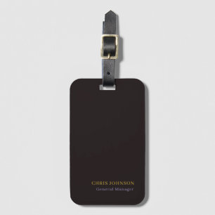 Speciale Zwarte & Gouden Kleur Eenvoudige Eigen Na Bagagelabel