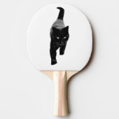 Speciale zwarte kat-naam tafeltennisbatje (Achterkant)