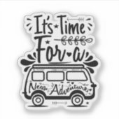 Speciale zwarte reisauto sticker (Voorkant)
