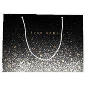 Speciale zwarte spaartas met groot cadeau large cadeautasje (Achterkant)