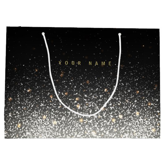 Speciale zwarte spaartas met groot cadeau large cadeautasje (Achterkant)