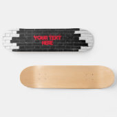 Speciale zwarte & witte brick-muur persoonlijk skateboard (Horizontaal)