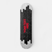 Speciale zwarte & witte brick-muur persoonlijk skateboard (Voorkant)