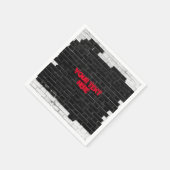 Speciale zwarte & witte brick-muur servet (Hoek)